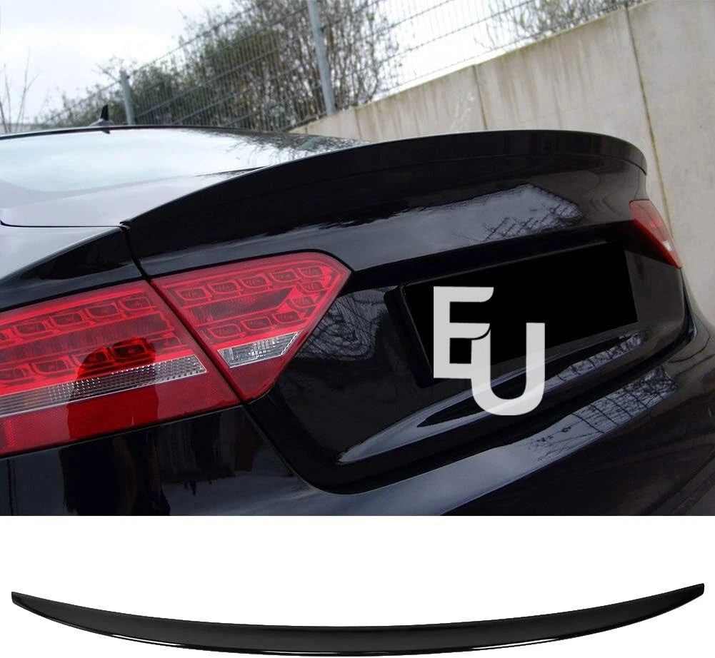 REAR BOOT TRUNK LIP SPOILER FOR AUDI A5 S5 8T SPORTBACK 2009-2016 GLOSS BLACK