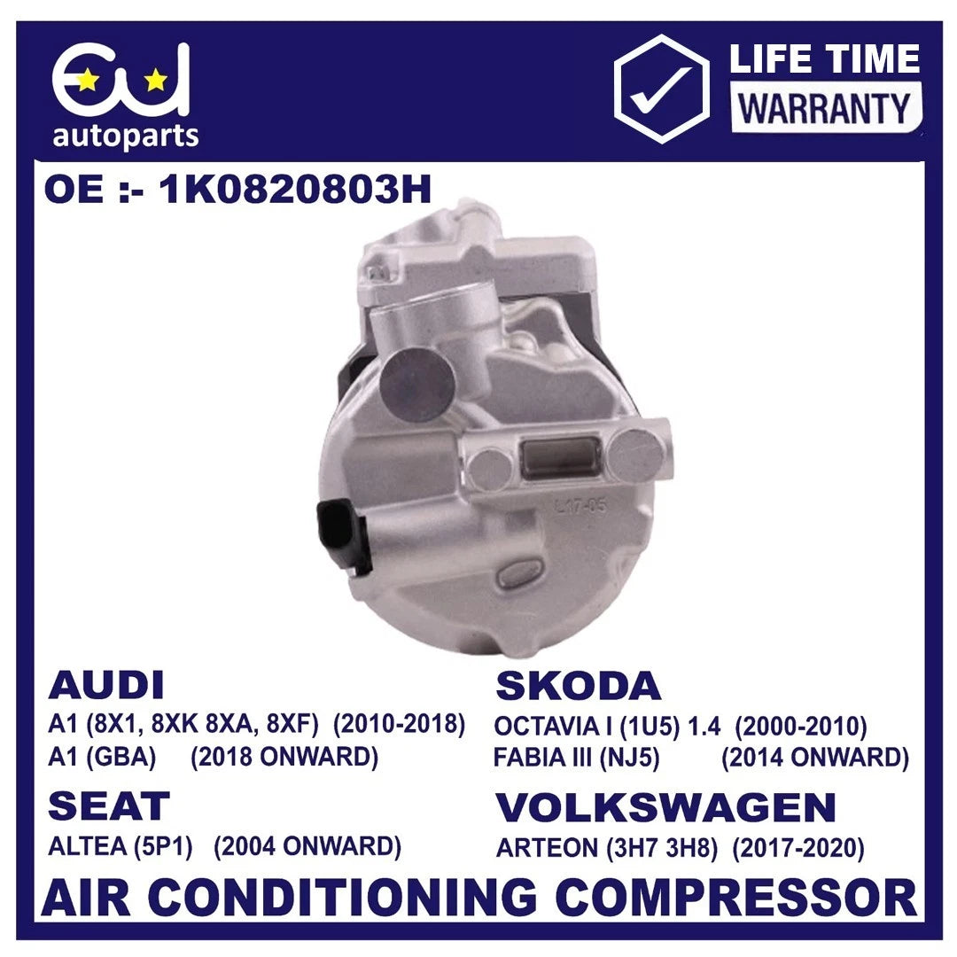 AIR CON A/C COMPRESSOR PUMP FOR SKODA FABIA VW BEETLE CADDY EOS CRAVELLE CRAFTER