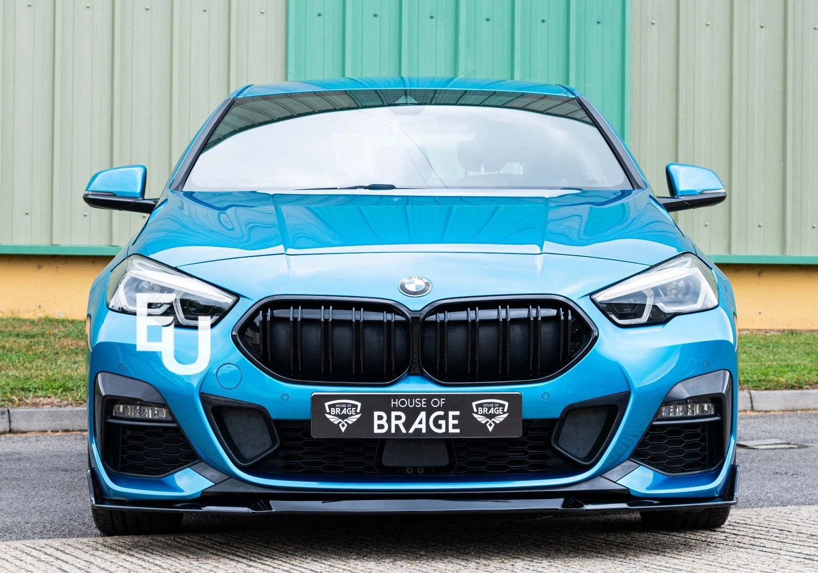 GLOSS BLACK DOUBLE BAR M SPORT LOOK KIDNEY GRILLE GRILL FOR BMW 2 SERIES F44 19+