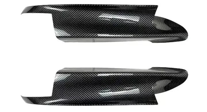 FOR BMW M3 E90 E91 E92 E93 FRONT BUMPER CORNER SPLITTERS CARBON BLACK KIT 07-13