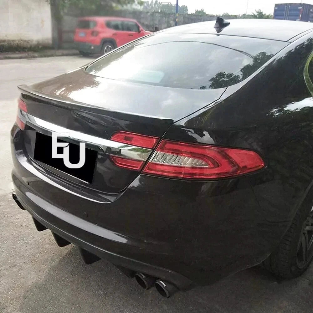FOR JAGUAR XF SALOON 4D REAR BOOT SPOILER LIP WING 2007-2015 GLOSS BLACK