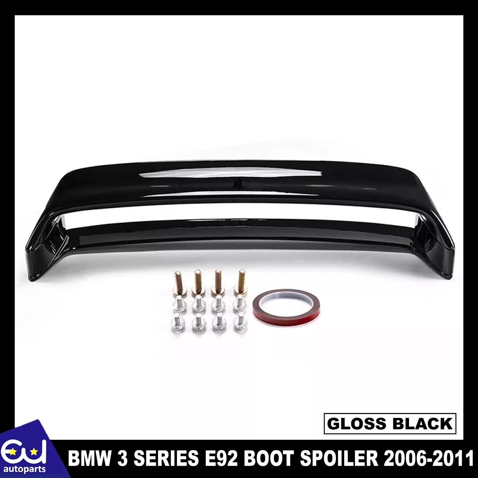 REAR BOOT SPOILER WING LIP FOR BMW 3 SERIES E92 2006-2011 HIGH KICK GLOSS BLACK