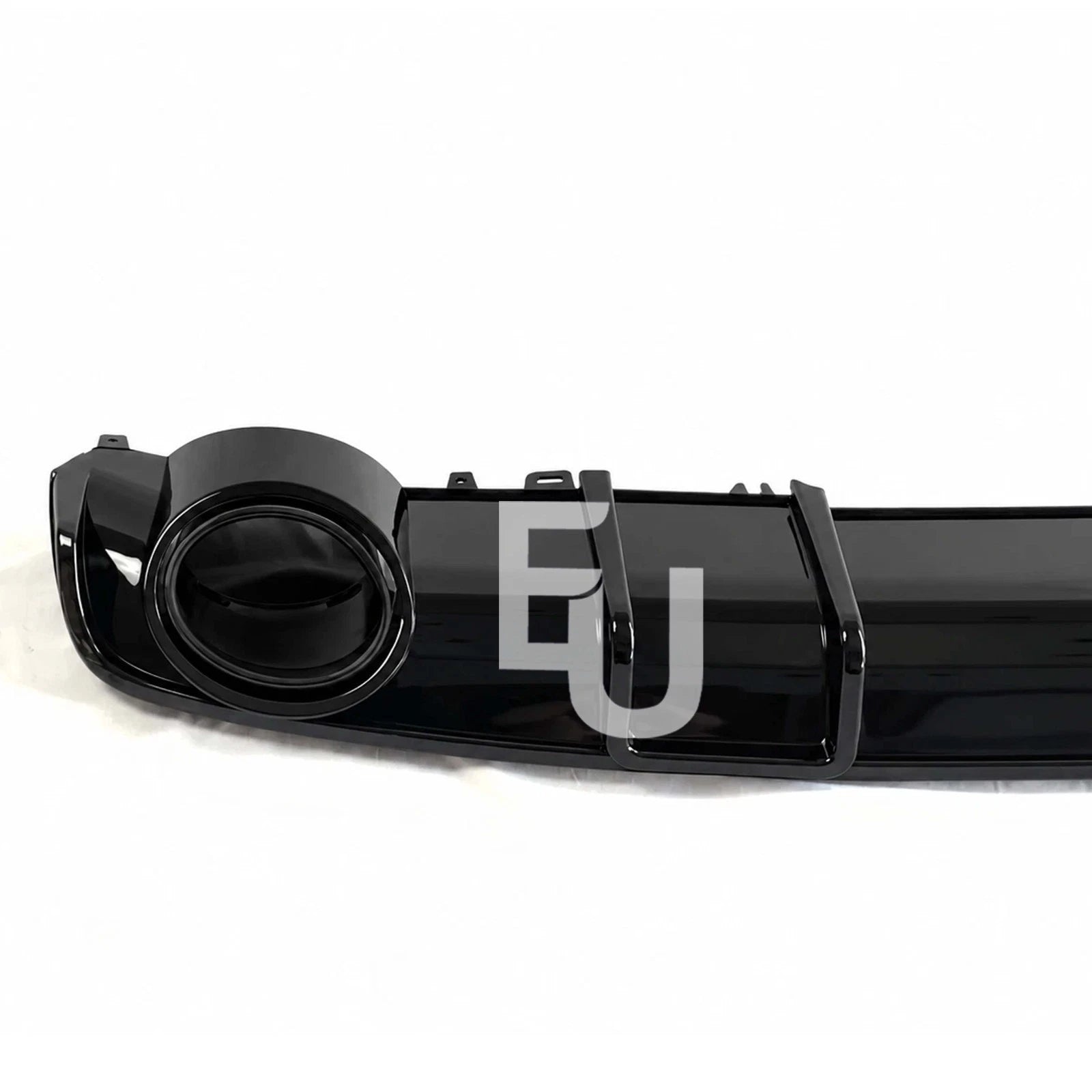 FOR AUDI A4 S4 B9 S-LINE RS4 LOOK REAR DIFFUSER W/TAILPIPE GLOSS BLACK 2015-2019