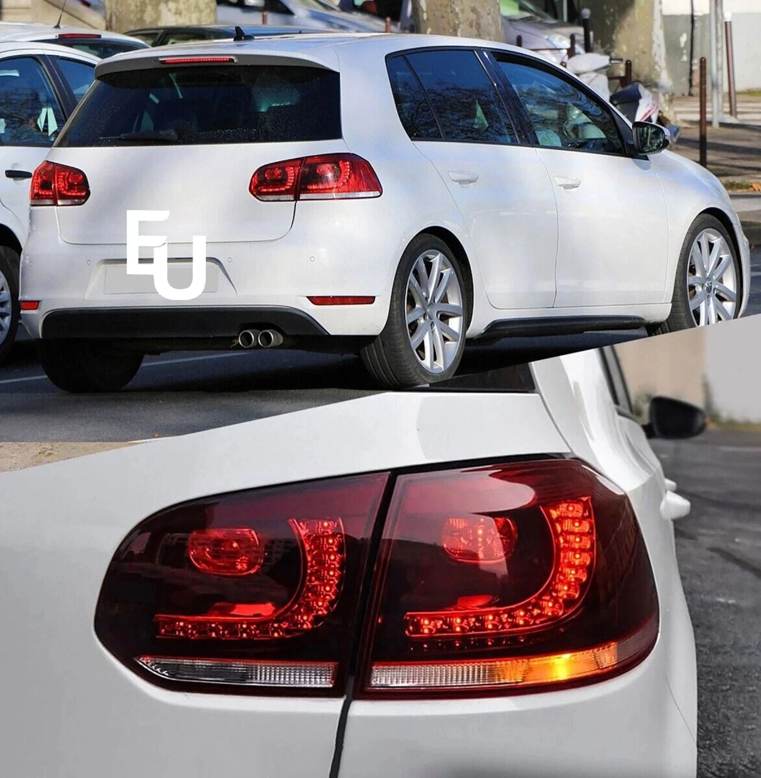 LED HEADLIGHT RED EYE REAR TAIL LIGHTS LAMP SET FOR VW GOLF MK6 08-13 SEQUENTIAL