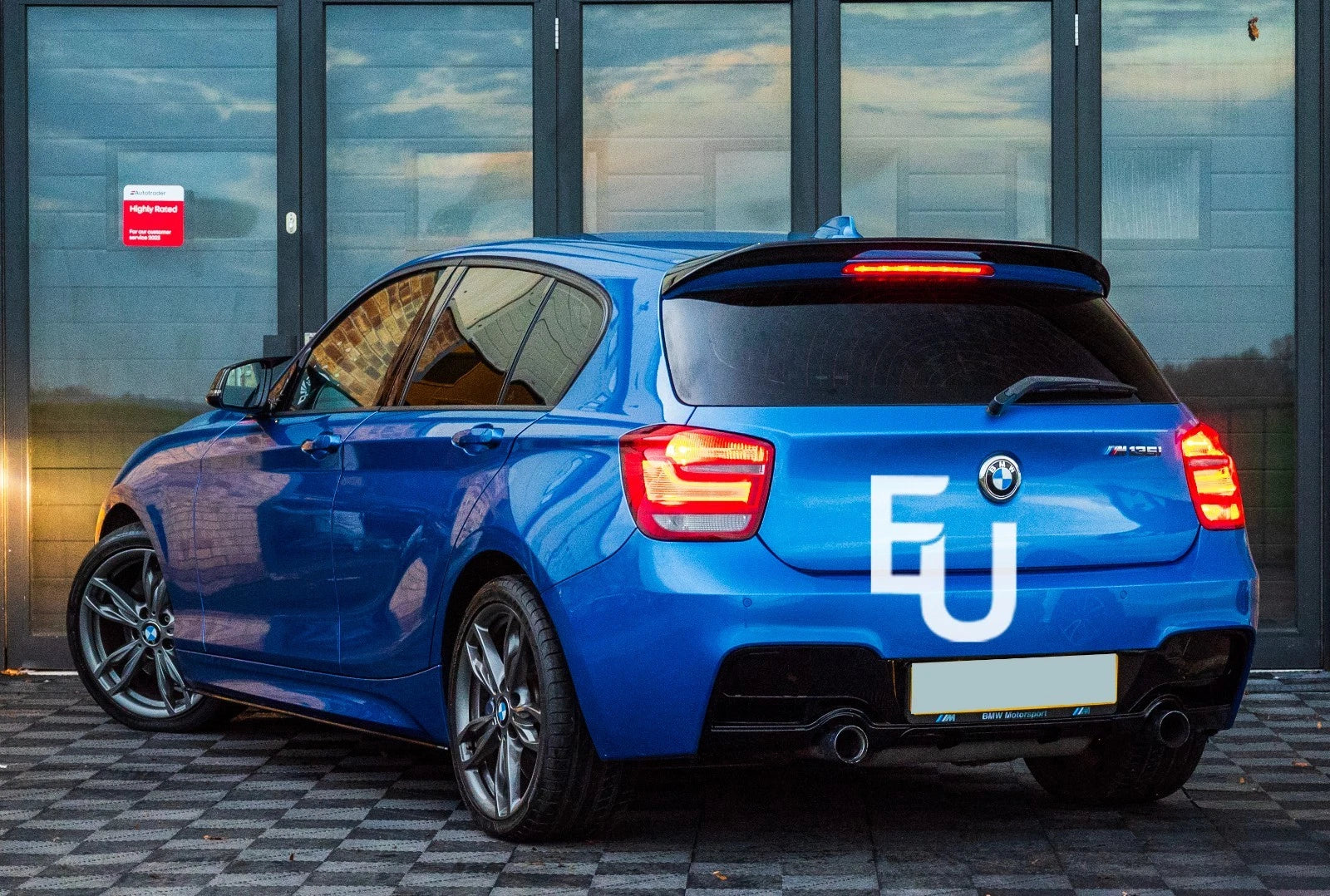 FOR BMW 1 SERIES F20 F21 REAR DIFFUSER 2011-2014 PRE-LCI M135I LOOK GLOSS BLACK