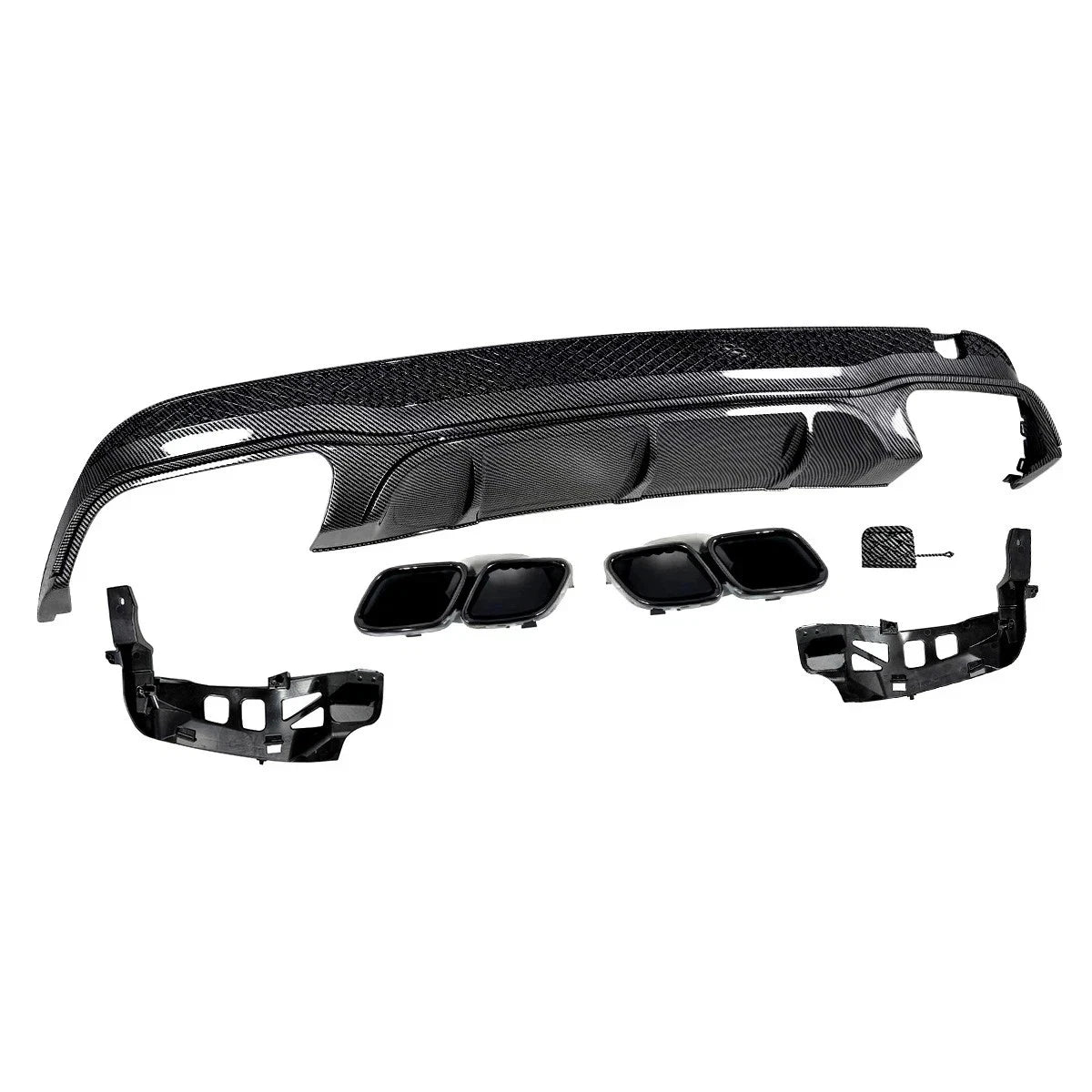 FOR MERCEDES W207 C207 COUPE A207 CABRIOLET AMG E63 REAR DIFFUSER CARBON 2013-16