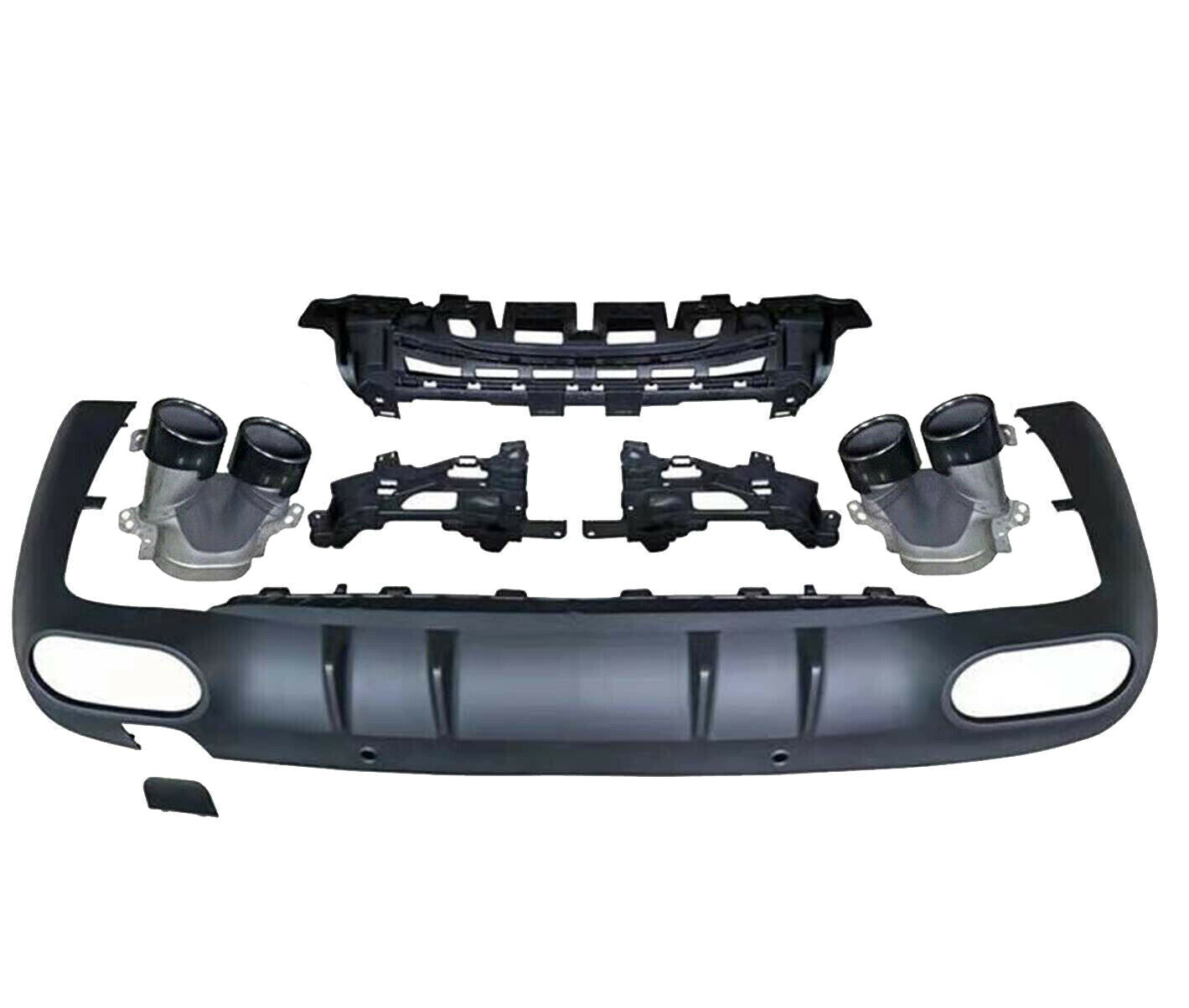 FOR MERCEDES CLS C257 AMG 53 STYLE REAR DIFFUSER & BLACK TAILPIPES 2018 ONWARDS