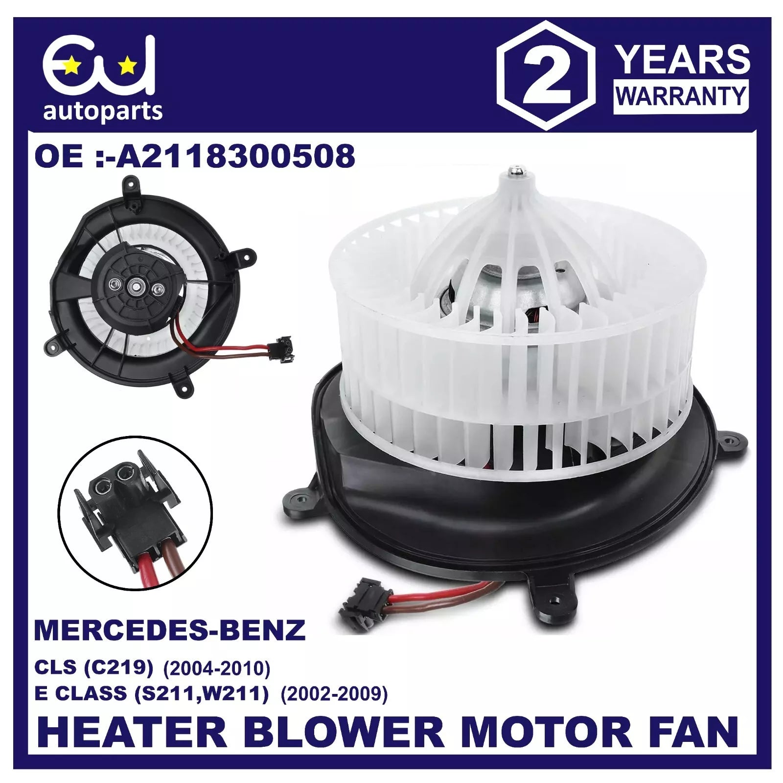 HEATER BLOWER FAN MOTOR FOR MERCEDES-BENZ CLS C219 E-CLASS W211 S211 02-10 RHD