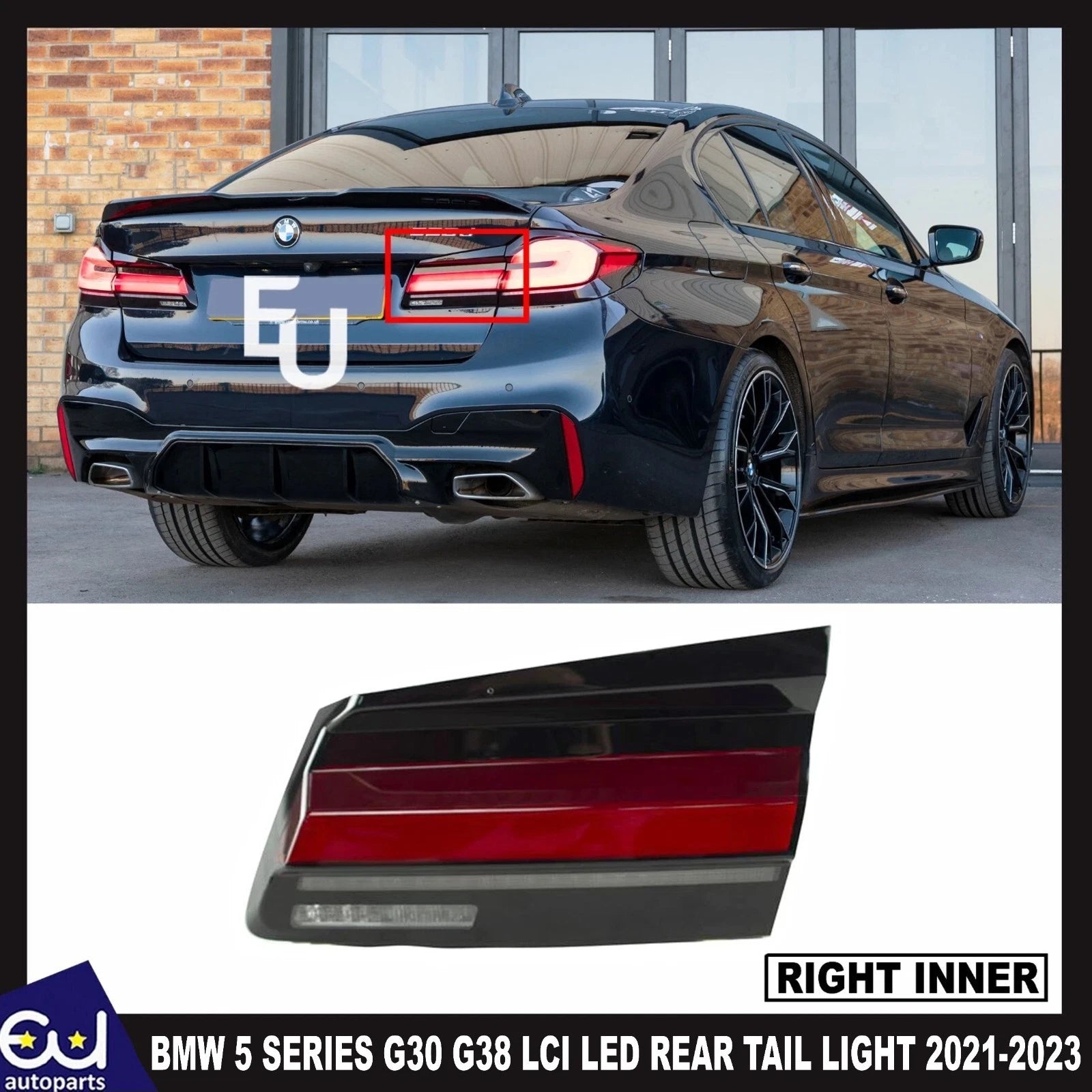 FOR BMW 5 SERIES G30 LCI 2021+ LED REAR INNER RIGHT DRIVER SIDE TAIL LIGHT LAMP
