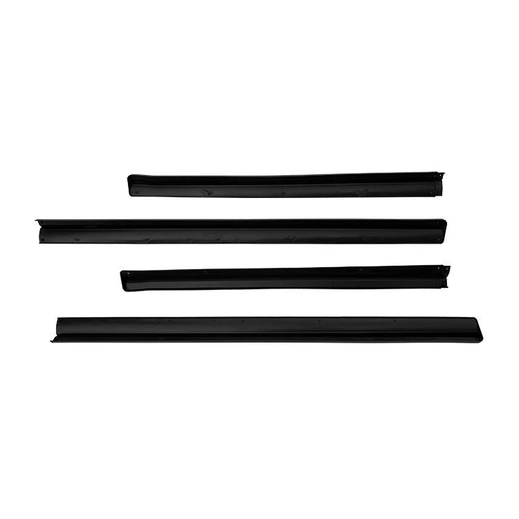 FOR VW TRANSPORTER T6 T6.1 SIDE SKIRTS EXTENTIONS SPOILER LIP GLOSS BLACK 2015+