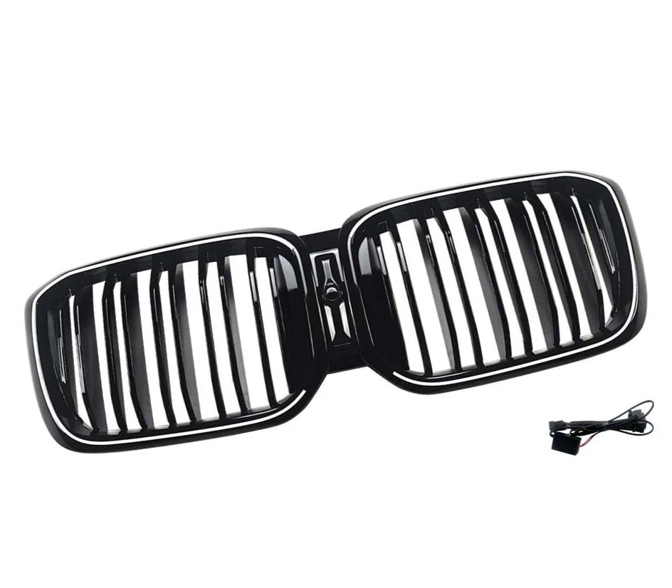 FOR BMW X3 G01 X4 G02 LCI GLOSS FRONT KIDNEY LED GRILLE GRILL DUAL TWIN 2022+