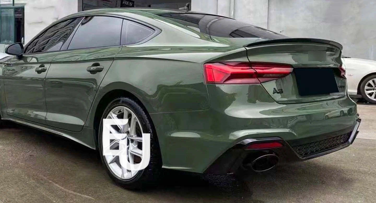 FOR AUDI A5 S5 B9.5 F5 S-LINE RS5 LOOK HONEYCOMB REAR DIFFUSER W/PIPES 2020-24