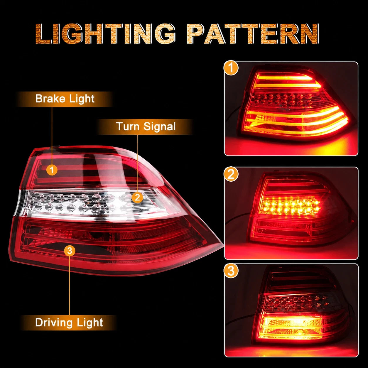 FOR MERCEDES M-CLASS W166 PRE-LCI LED RIGHT DRIVER REAR OUTER TAIL LIGHT LAMP