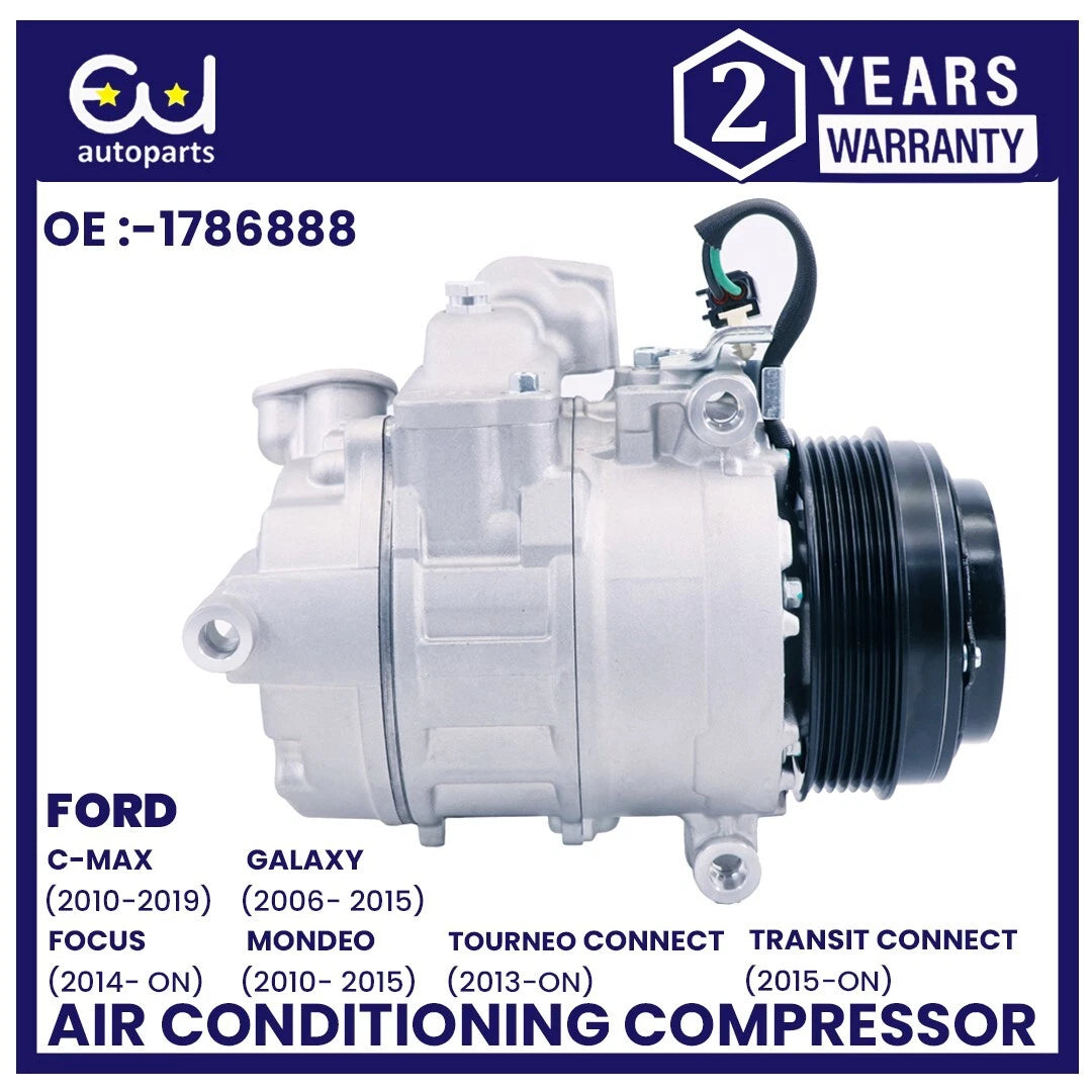 AIR CON AC COMPRESSOR FOR FORD FOCUS MK3 C-MAX GALAXY MK2 MONDEO TRANSIT CONNECT
