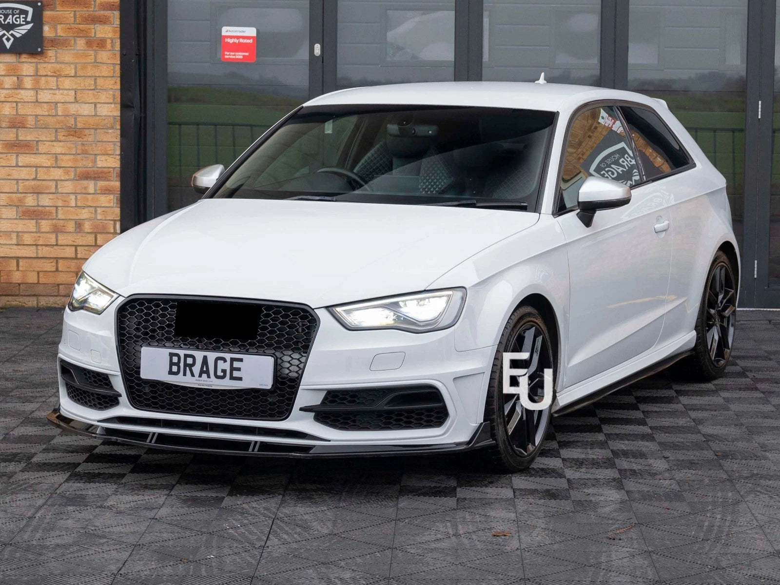 FOR AUDI A3 S3 8V 2012-2016 S-LINE HATCHBACK FRONT BUMPER PRIME WITH WASHER JETS