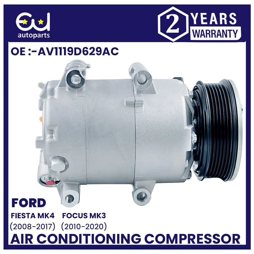 AIR CONDITIONING A/C COMPRESSOR FOR FORD FOCUS MK3 FIESTA MK6 AV1119D629BA 08-20