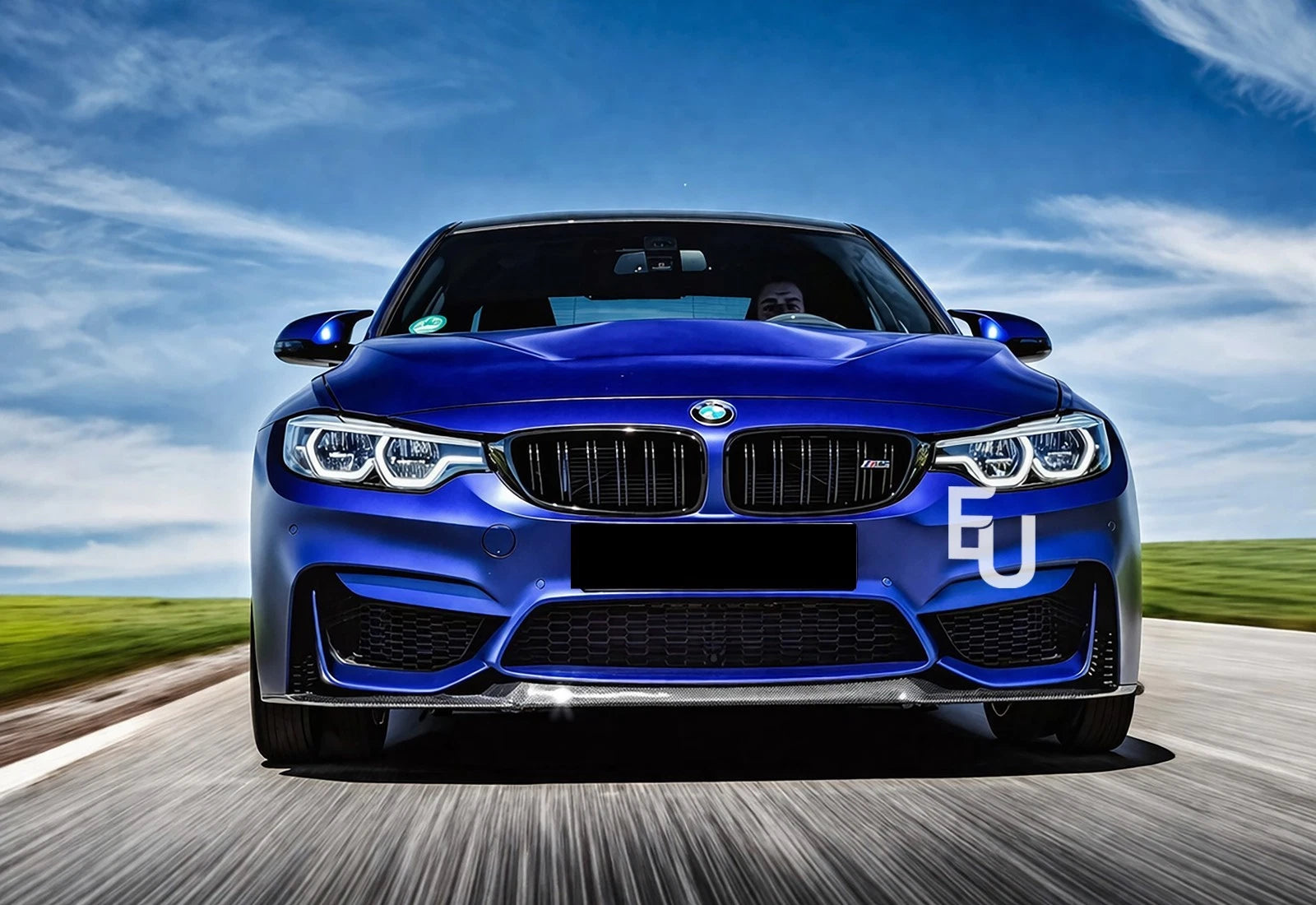 FOR BMW F30 F31 M3 CONVERSION FRONT BUMPER SPLITTER BODYKIT PRIMED PDC 2011-19