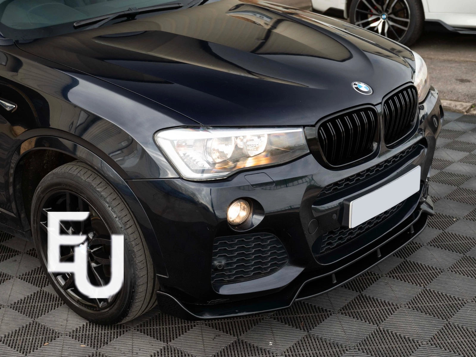FOR BMW X3 F25 X4 F26 M SPORT FRONT LIP SPLITTER GLOSS BLACK 2014-2017