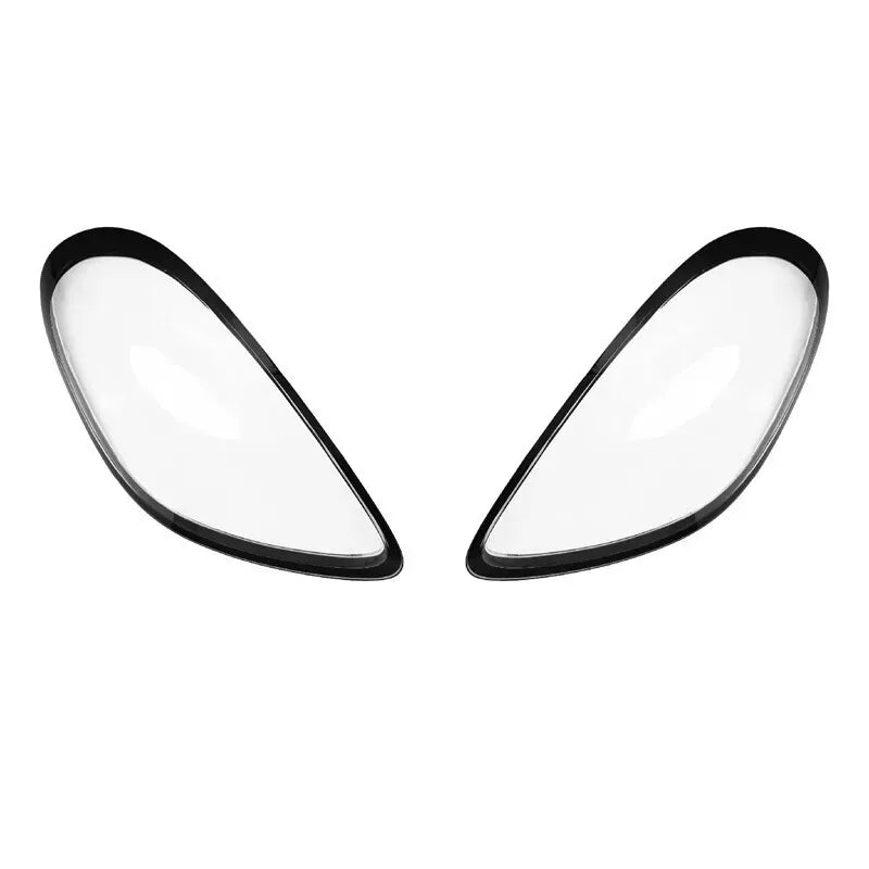 LEFT RIGHT PAIR HEADLIGHT LAMP LENS COVER FOR PORSCHE BOXSTER CAYMAN 981 12-16