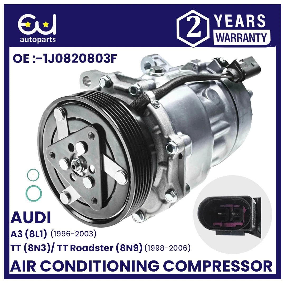 AIR CON AC COMPRESSOR PUMP FOR AUDI A3 SKODA OCTAVIA SEAT LEON 1J0820803B