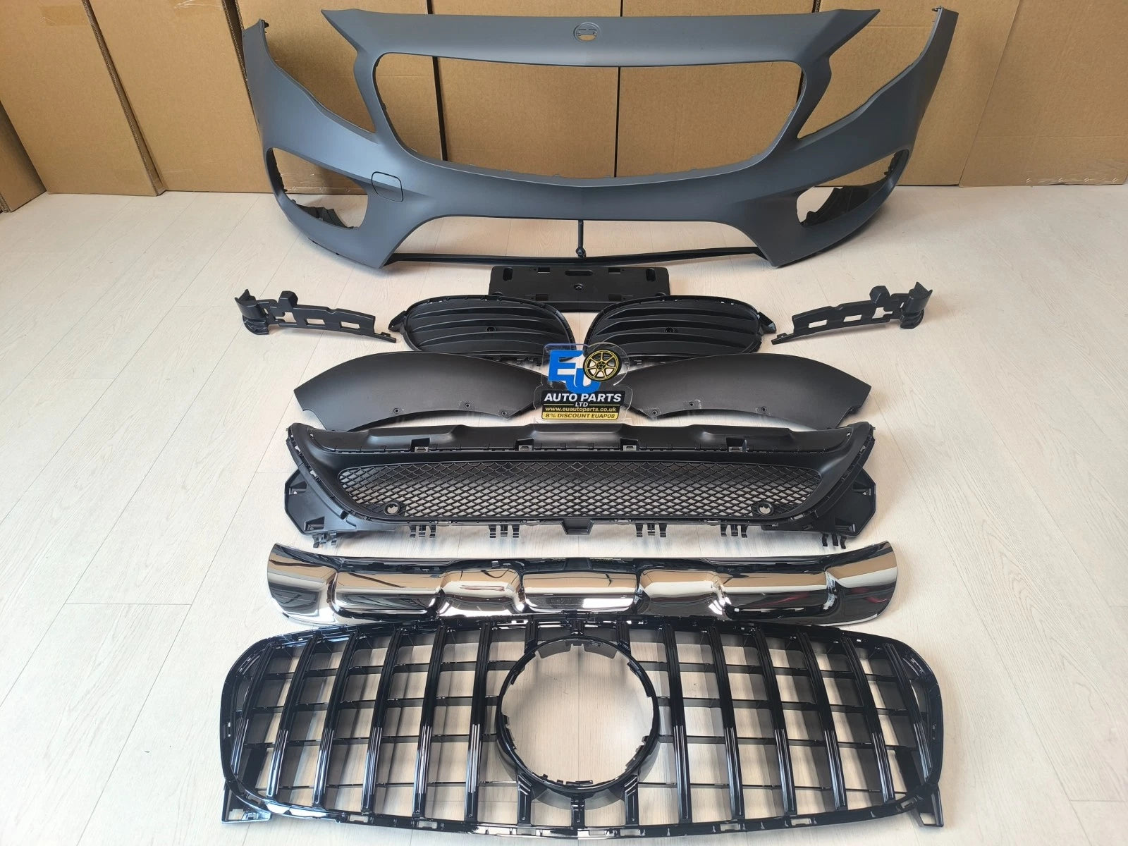MERCEDES-BENZ GLA W156 X156 2017-2019 FRONT BUMPER BODYKIT WITH GRILLES AMG LINE