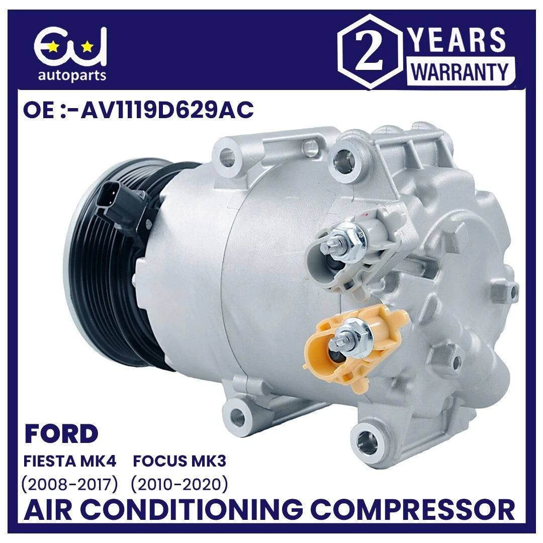 AIR CONDITIONING A/C COMPRESSOR FOR FORD FOCUS MK3 FIESTA MK6 AV1119D629BA 08-20
