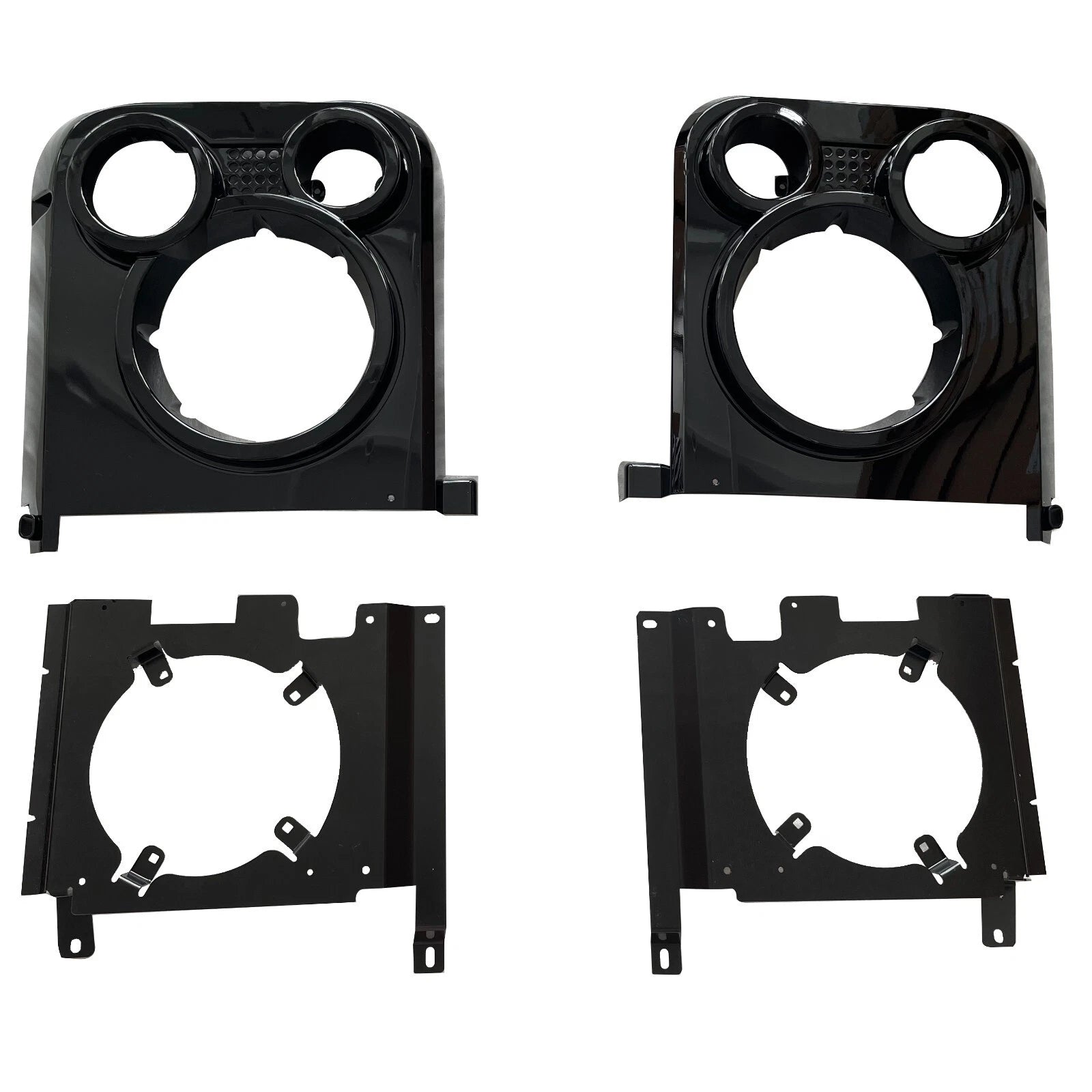 FOR LAND ROVER DEFENDER FRONT SVX STYLE GRILLE & HEADLAMP SURROUND LIGHTS