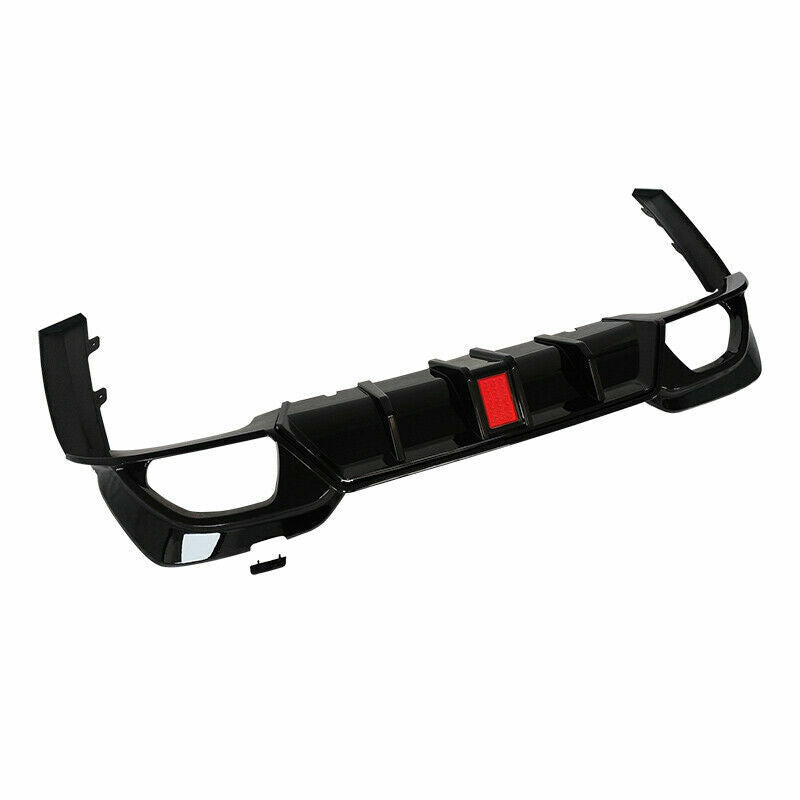 FOR BMW 3 SERIES G20 G21 M SPORT GLOSS BLACK REAR DIFFUSER WITH LIGHT 2018-2021