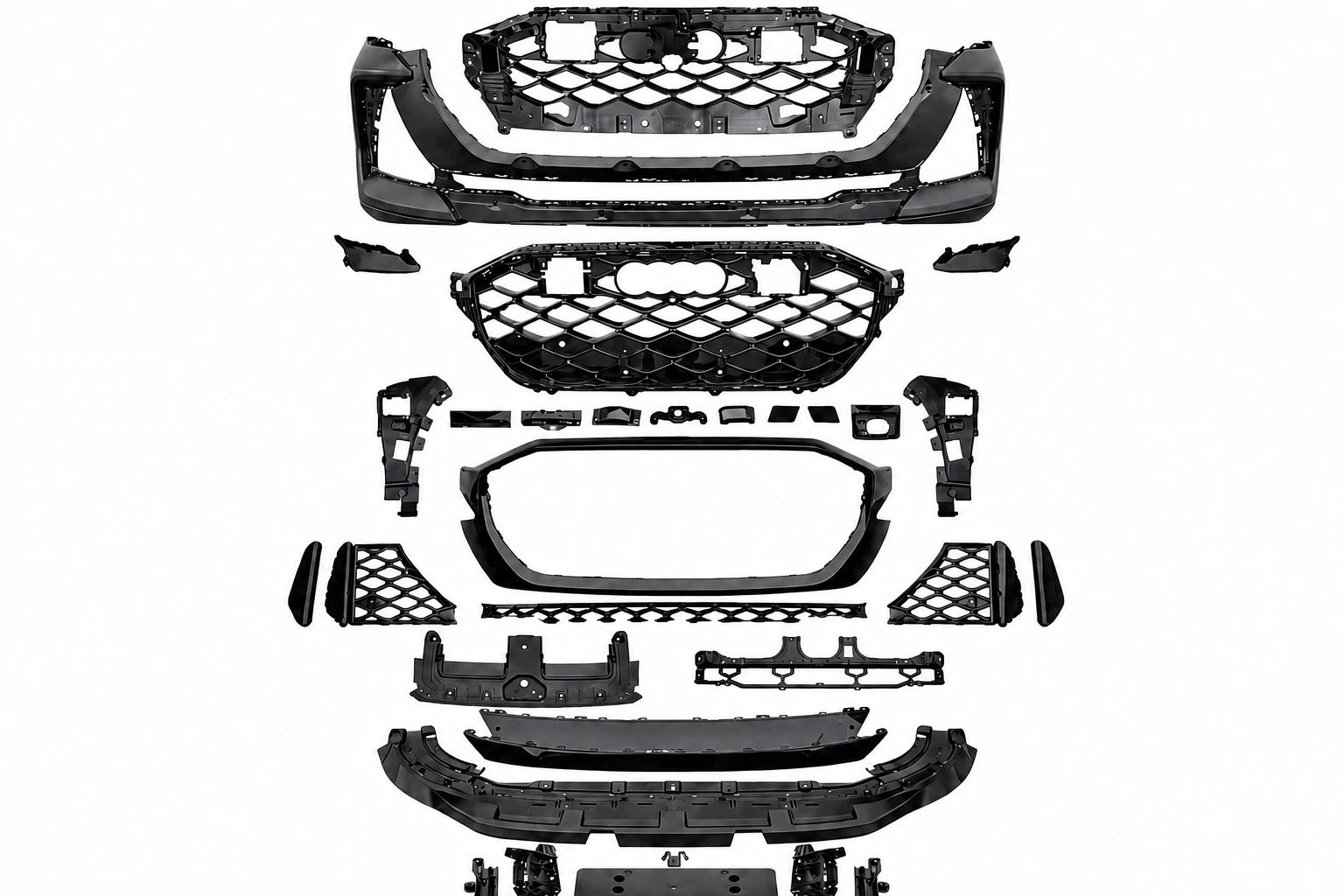 LCI 2024+ RSQ8 CONVERSION FRONT REAR BUMPER DIFFUSER BODYKIT FOR AUDI Q8 2019-23