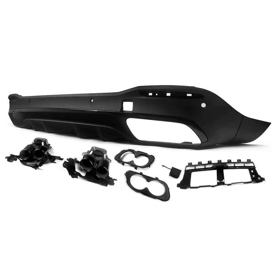 FOR MERCEDES GLE ML V167 W167 GLE53 STYLE REAR DIFFUSER & BLACK TAILPIPES 2019+