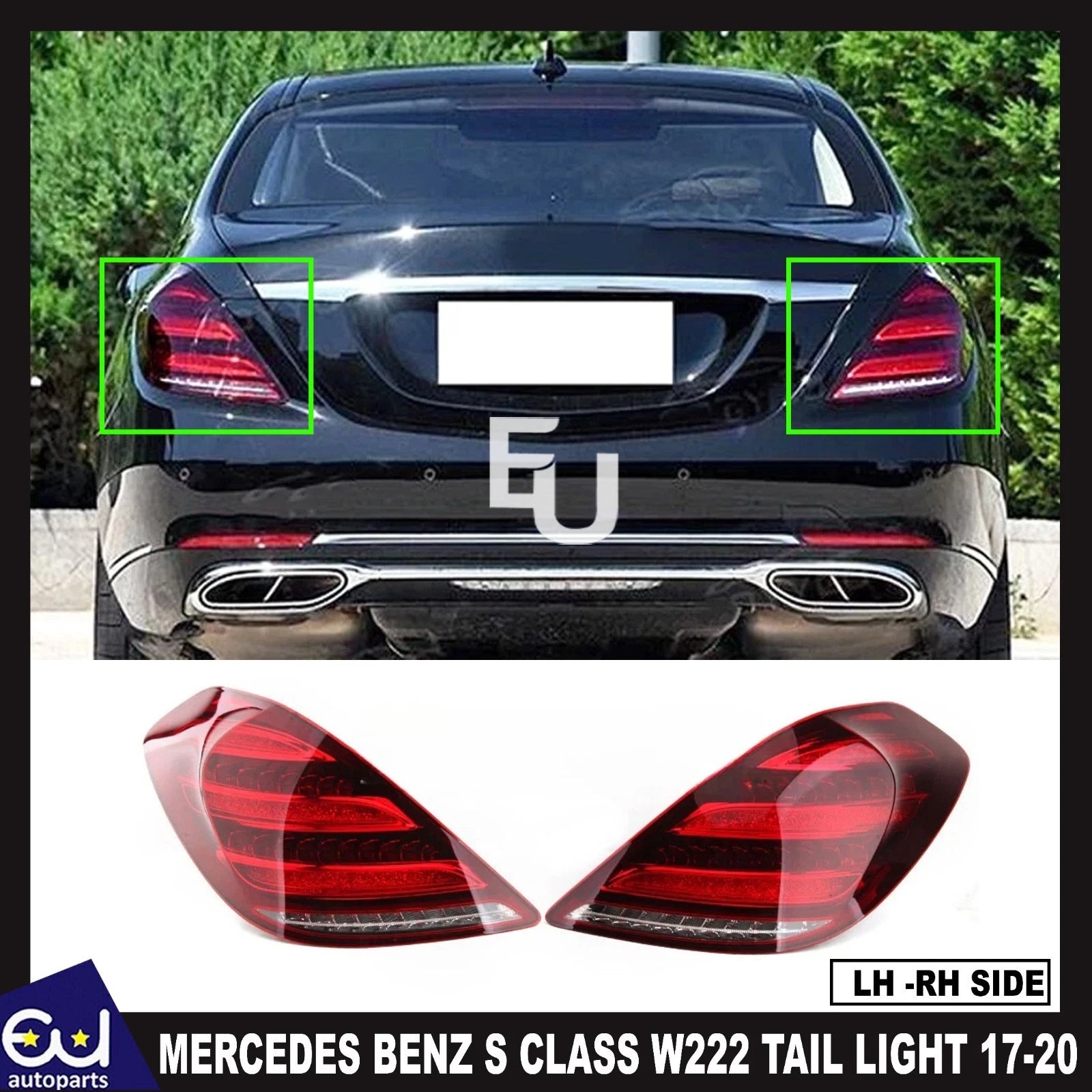 LEFT RIGHT PAIR LED REAR TAIL LIGHT LAMPS FOR MERCEDES BENZ S CLASS W222 17-2020