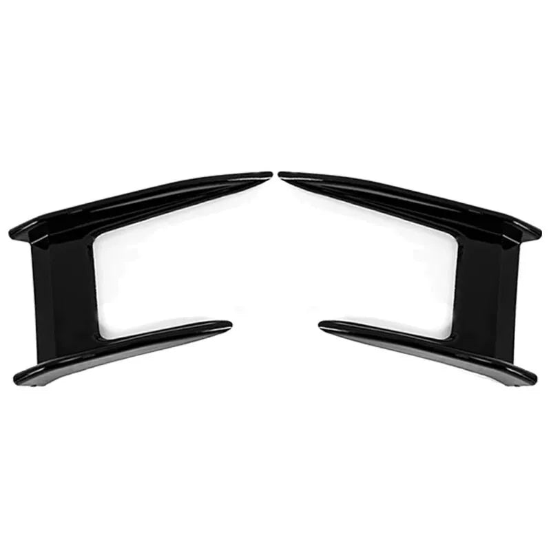 FOR BMW 1 SERIES F40 M135i MP STYLE CANARD AERO SIDE BLADES FLICKS GLOSS BLACK 19+