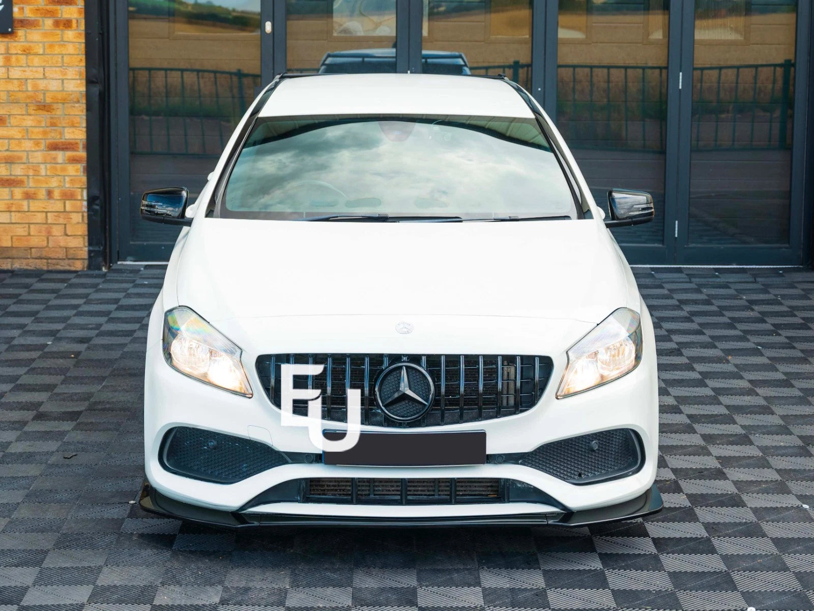 FOR MERCEDES BENZ W176 A45 AMG FRONT BUMPER SPLITTER SPOILER LIP GLOSS BLK 12-18