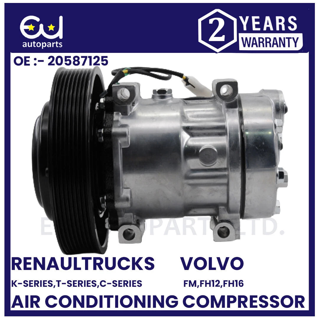 AIR CON AC COMPRESSOR PUMP FOR RVI C-SERIES K-SERIES T-SERIES VOLVO FM FH12 FH16