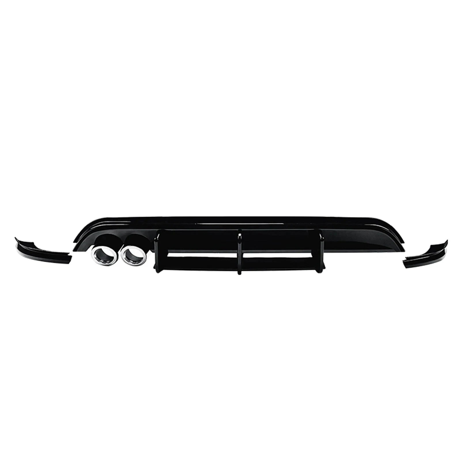 FOR VOLKSWAGEN POLO MK5 6R REAR BUMPER DIFFUSER LIP GLOSS BLACK 2009-2014