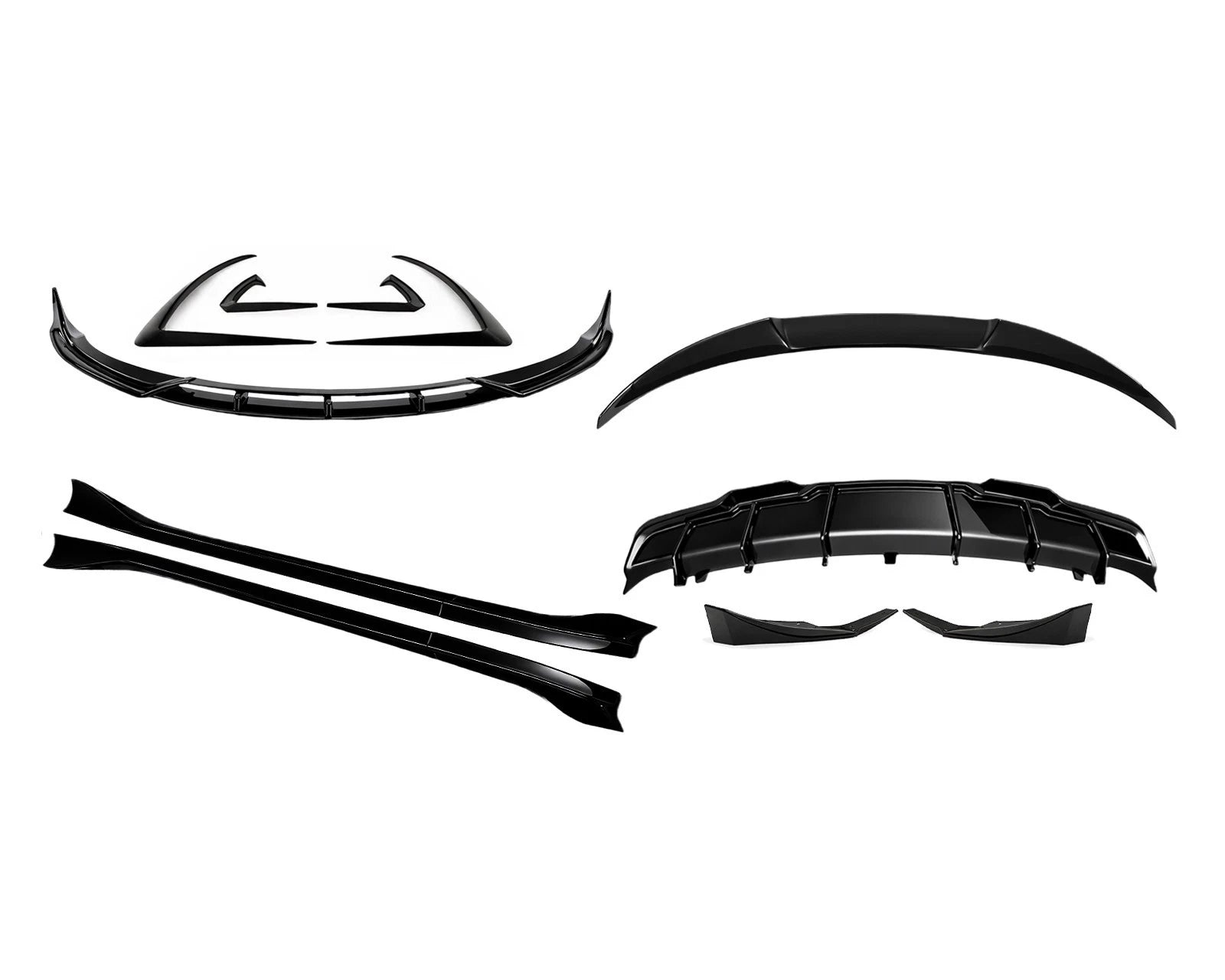 FOR TESLA MODEL 3 AERO BODY KIT BODYKIT FRONT SPLITTER REAR DIFFUSER SKIRT 17-23