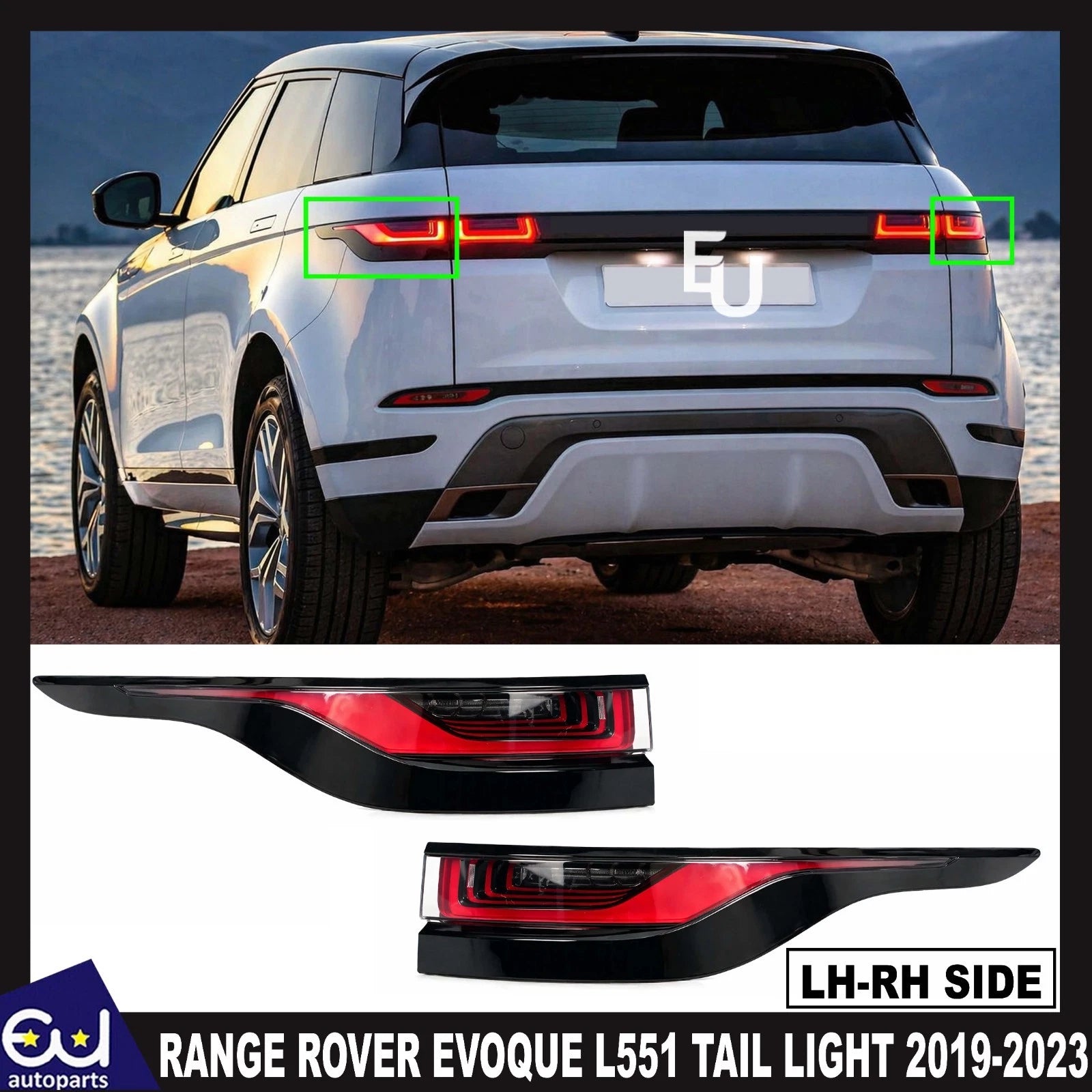LEFT+RIGHT REAR OUTER TAIL LIGHTS BRAKE LAMP FOR RANGE ROVER EVOQUE L551 2019-23