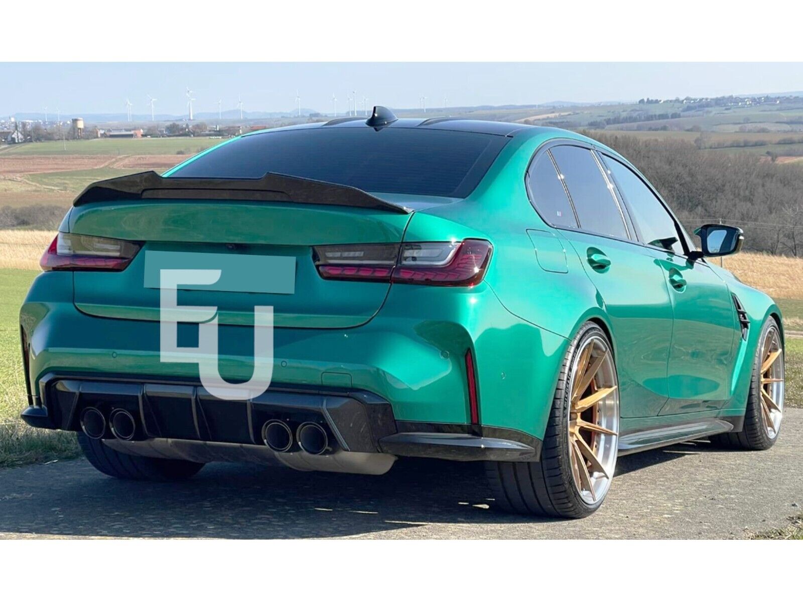 FOR BMW 3 SERIES G20 G80 M3 PSM STYLE GLOSS BLACK REAR BOOT TRUNK SPOILER 2019+