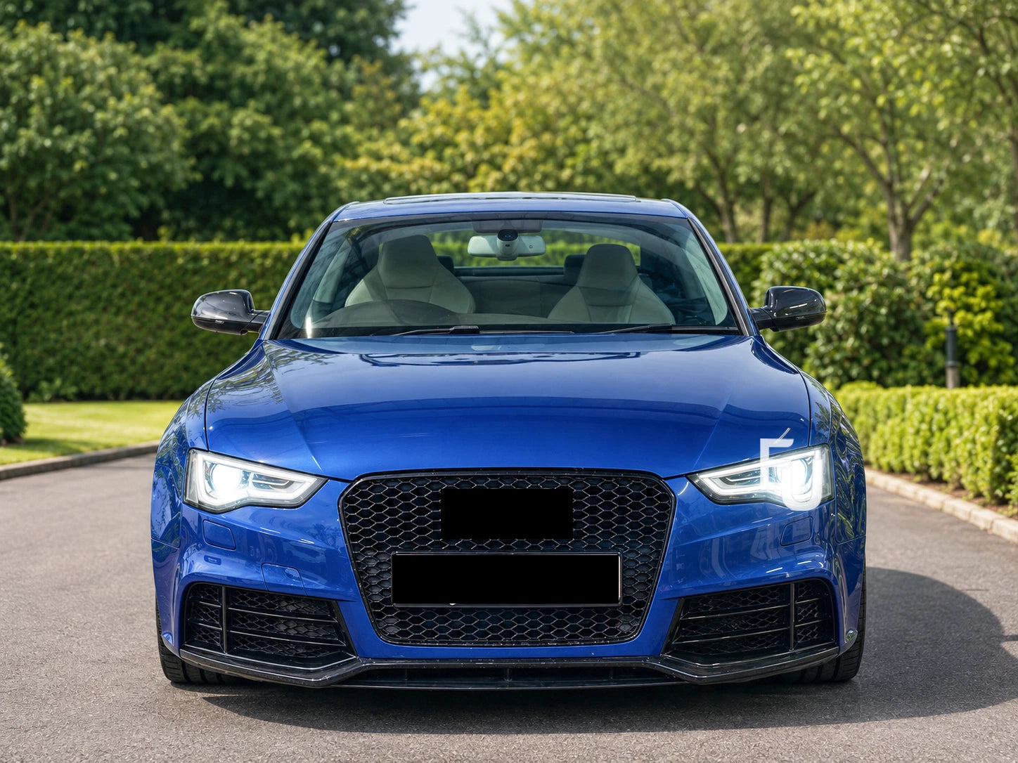 RS5 STYLE FRONT HONEYCOMB RADIATOR GRILLE GRILL FOR AUDI A5 S5 B8.5 2012-2016