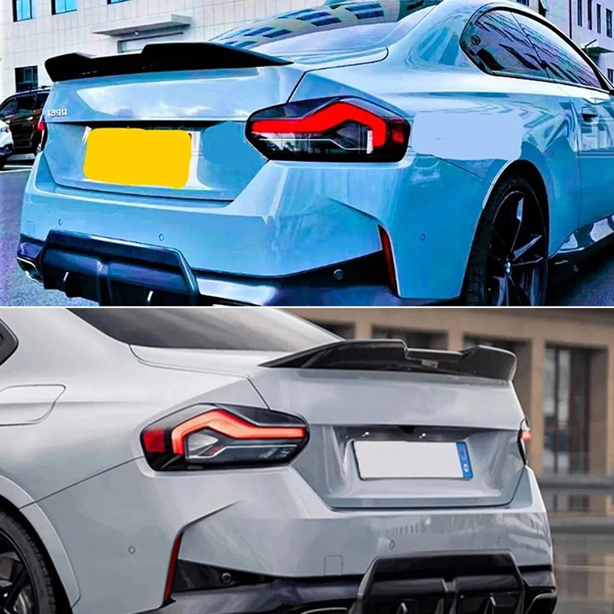 REAR BOOT SPOILER WING M SPORT FOR BMW 2 SERIES G42 G87 2022+ GLOSS BLACK