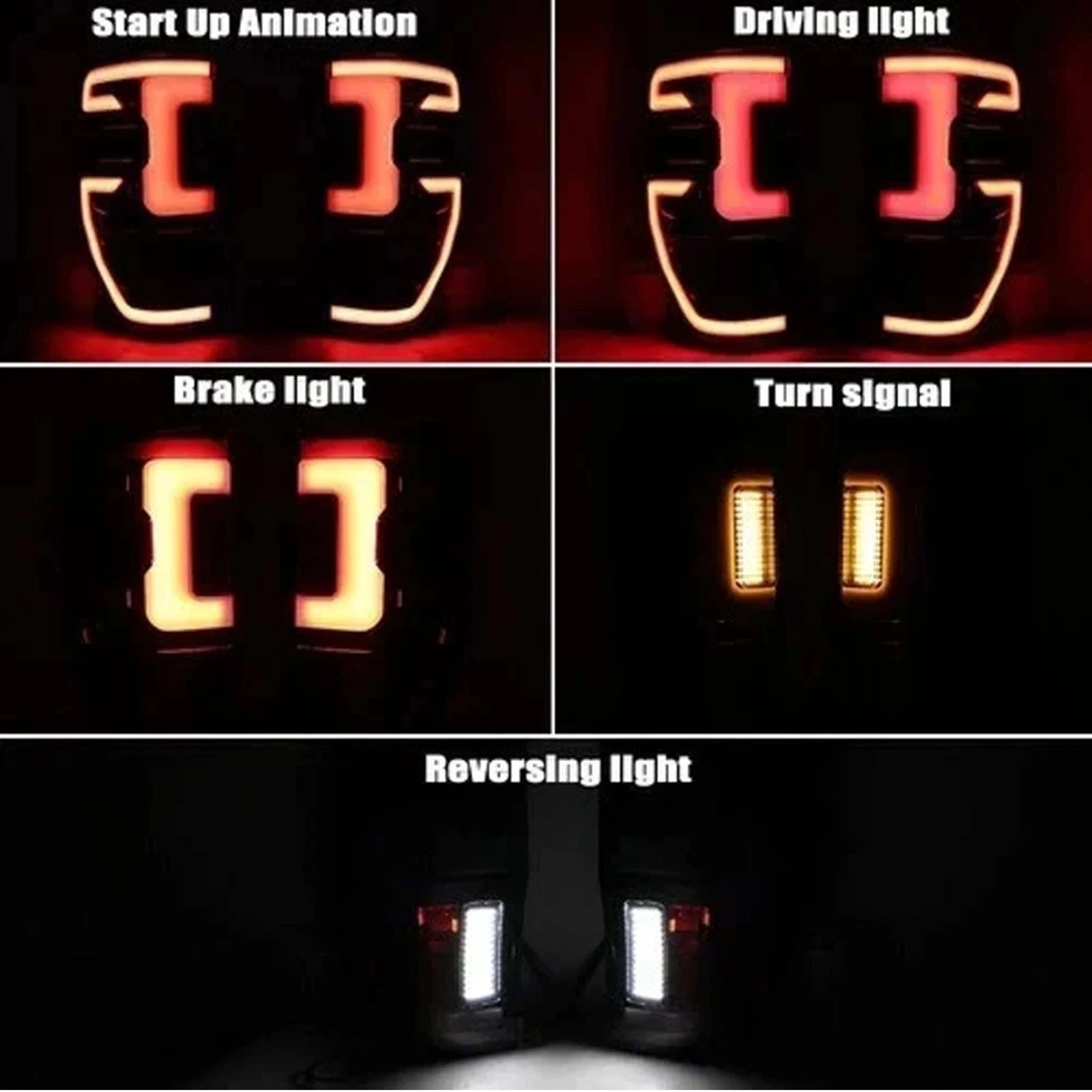 2X LED SMOKED REAR TAIL LIGHT LAMPS FOR FORD RANGER T6 PX1 T7 PX2 T8 PX3 2011-22