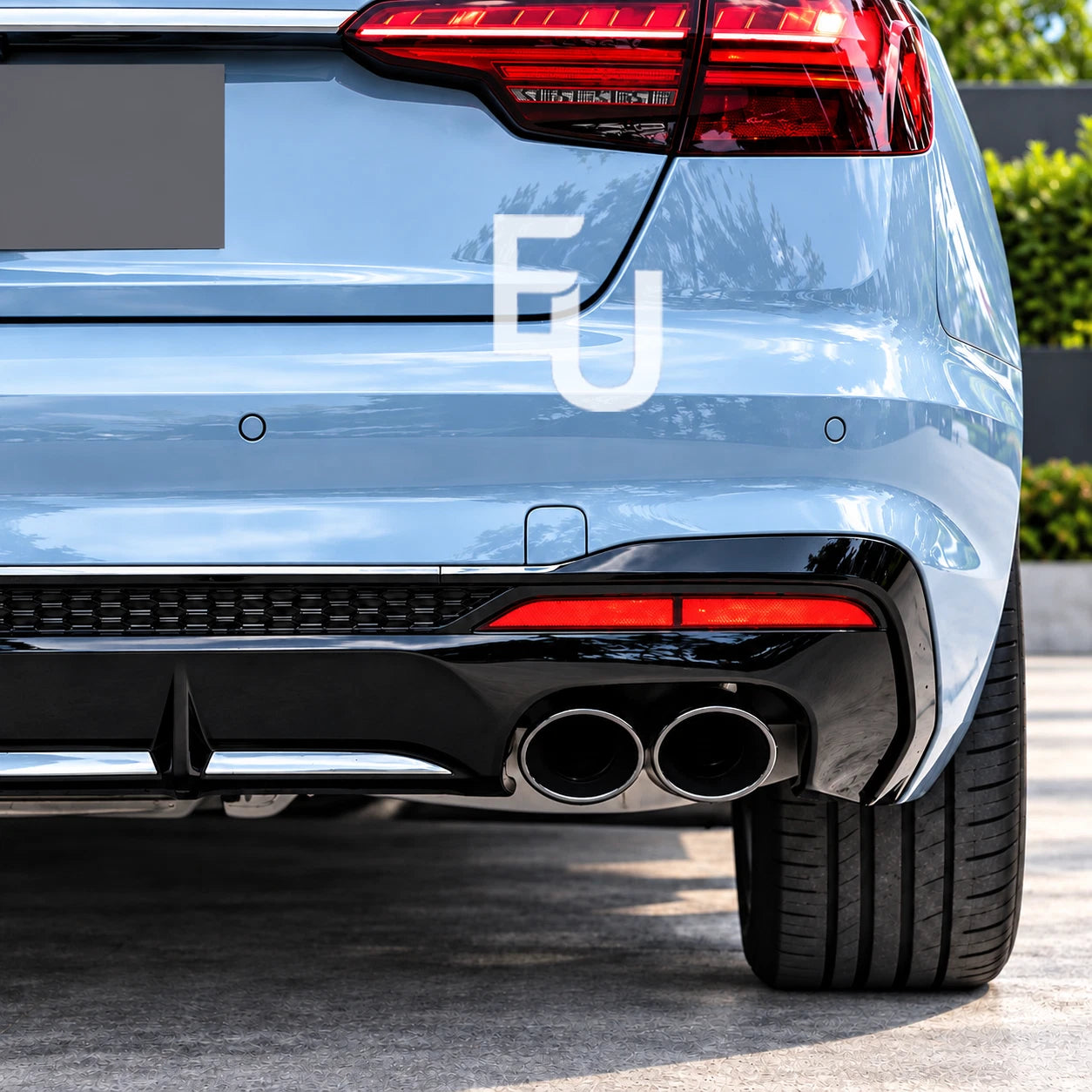FOR AUDI A4 S4 B9.5 8W S-LINE FACELIFT REAR BUMPER DIFFUSER TAILPIPES 2020-2025