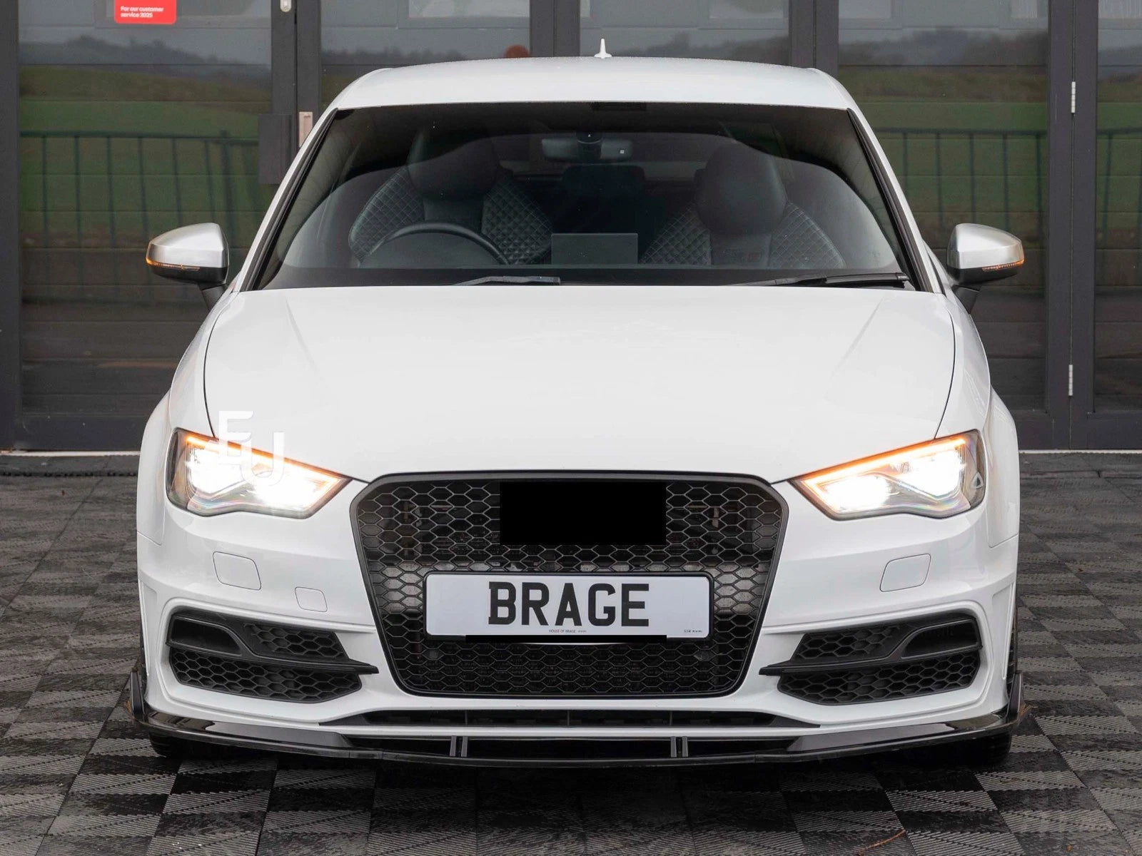 FOR AUDI A3 S3 8V 2012-2016 S-LINE HATCHBACK FRONT BUMPER PRIME WITH WASHER JETS