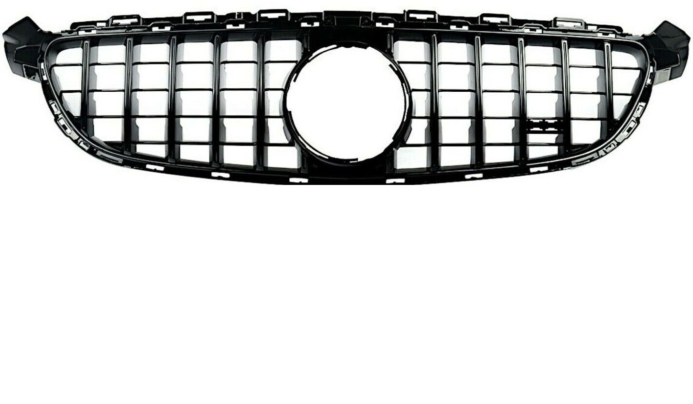 FOR MERCEDES C CLASS C63 W205 AMG FRONT GRILL GRILLE GT FULL BLACK FITS C63 ONLY