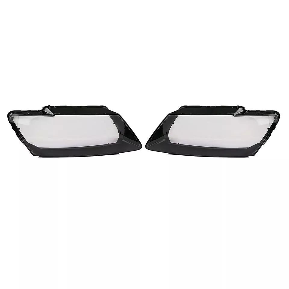 FOR AUDI Q5 8R LEFT RIGHT SIDE PAIR FRONT HEADLIGHT HEADLAMP LENS COVER 2008-12