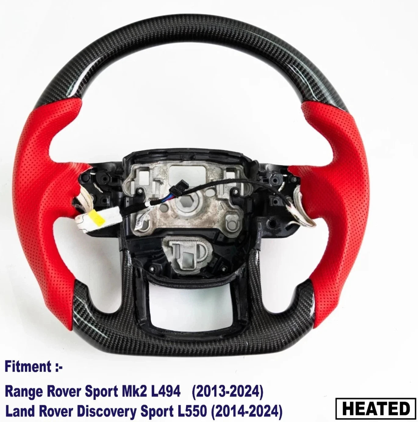 FOR RANGE ROVER SPORT DISCOVERY SPORT HEATED STEERING WHEEL REAL CARBON FIBER