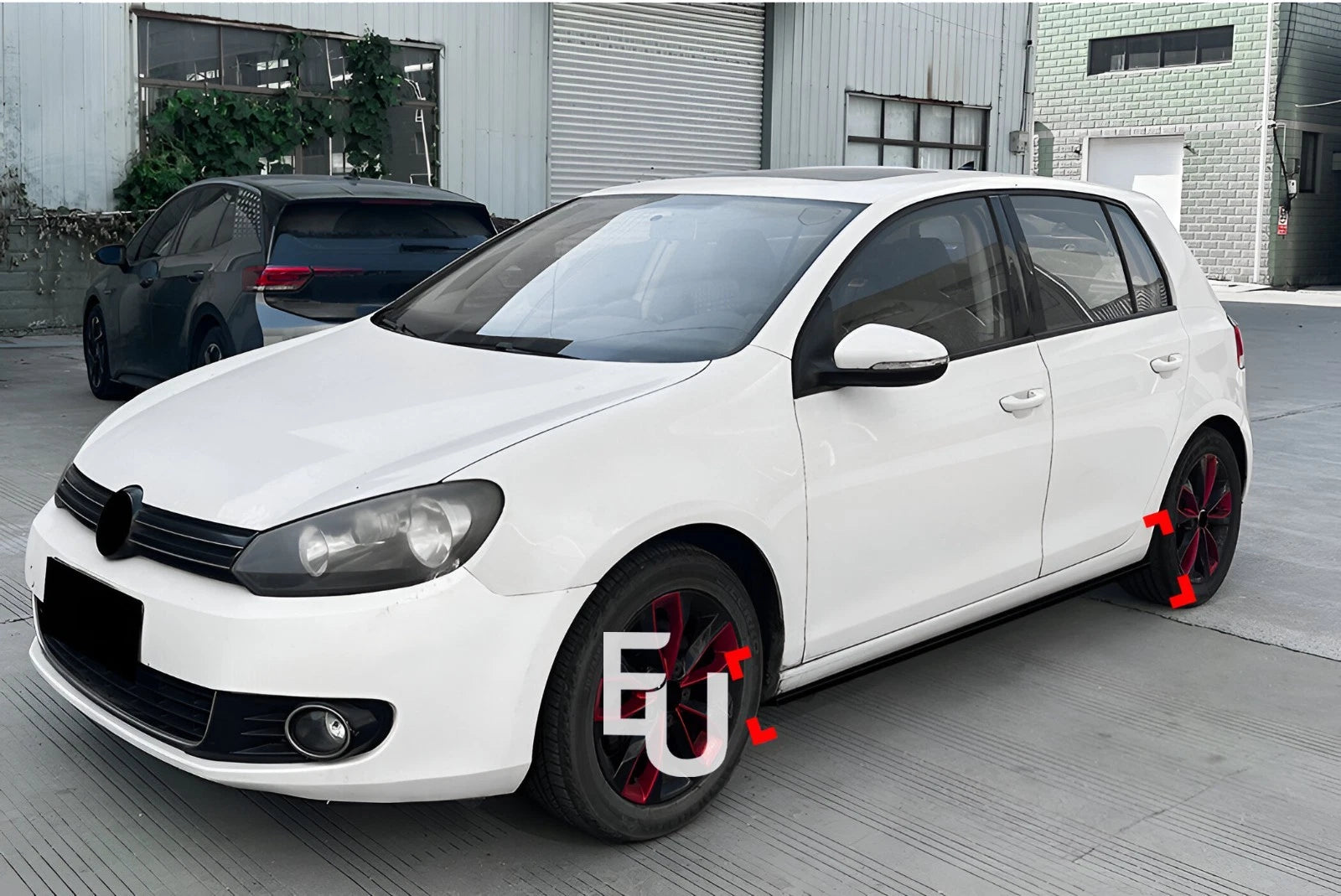 FOR VW GOLF6 MK6 SE SIDE SKIRT EXTENSION LIP SPLITTER GLOSS BLACK 2008-2013