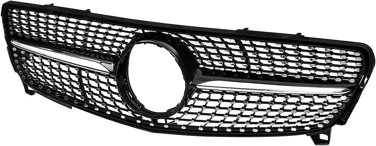 FOR MERCEDES A CLASS W176 FACELIFT DIAMOND CHROME SILVER GRILL GRILLE AMG 16-18