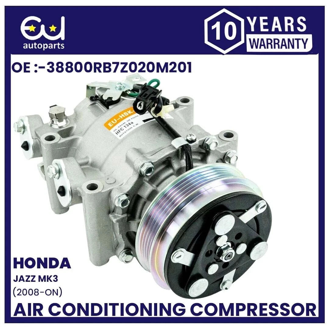AIR CON AC A/C COMPRESSOR PUMP FOR HONDA JAZZ MK3 1.2 1.3 1.4 38810RB0006 2008+