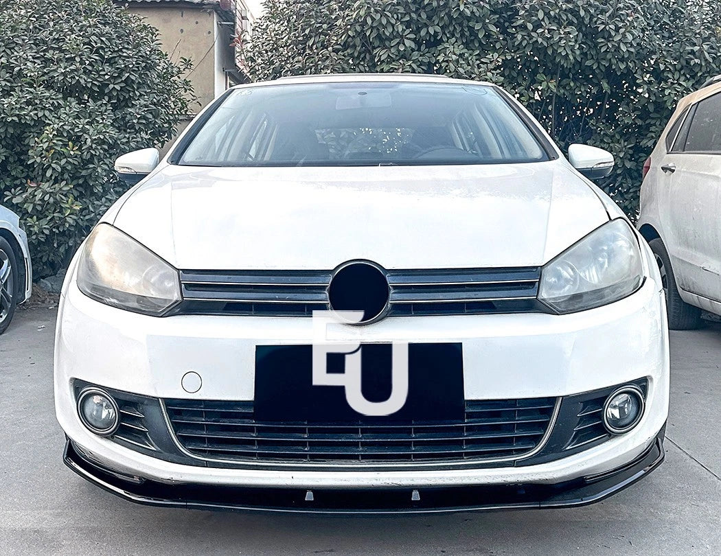 FOR VW Golf 6 MK6 SE FRONT BUMPER SPOILER LIP SPLITTER GLOSS BLACK 2008-2013